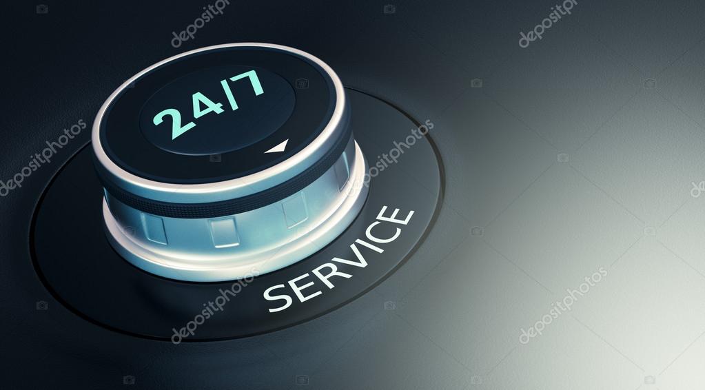 Ícone 24h indicando atendimento contínuo